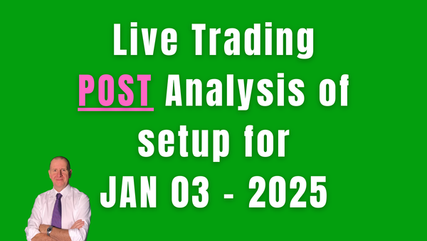 Trade Setup Post analysis for Jan - 03